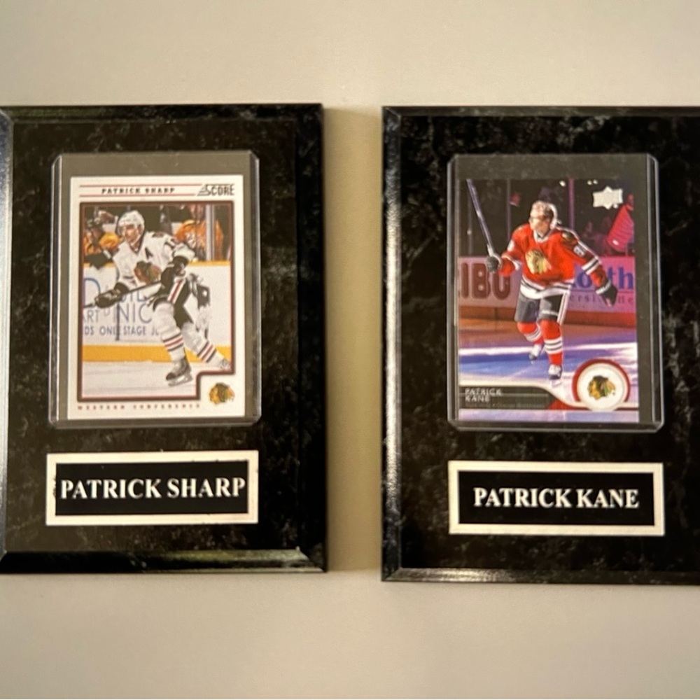 Patrick Sharp and Patrick Kane Hockey Card Wall Decor